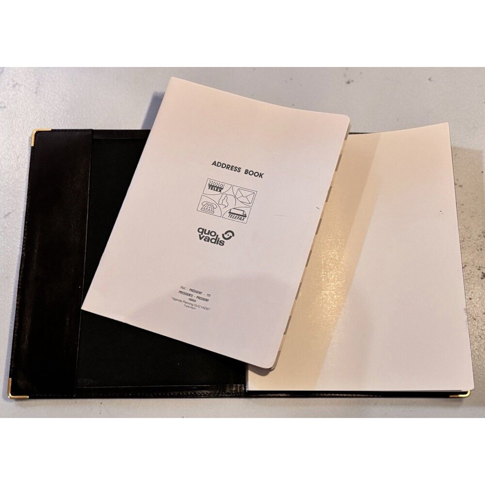 VTG President 2012 Agenda Planning Diary-Quo Vadis With Black Leather Cover